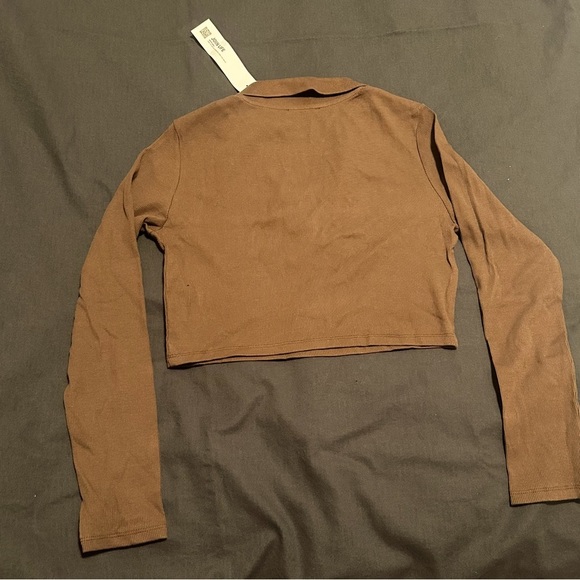 Brown Cropped Top - Picture 3 of 4